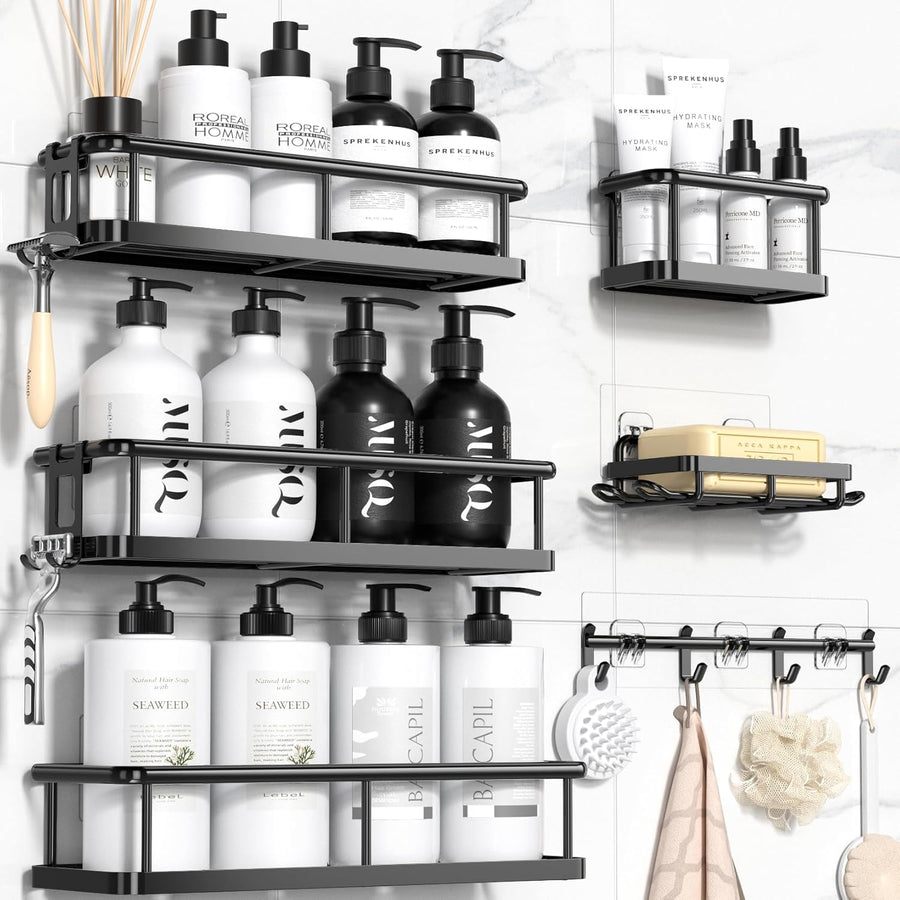 Rustproof Shower Caddy Set – 6 Pack