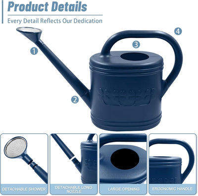 2 Gallon Outdoor Watering Can with Long Spout