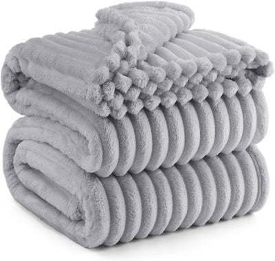 Gentlesoft White Fleece Throw Blanket