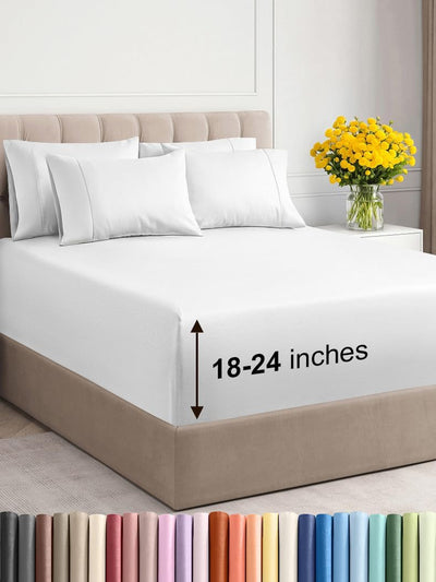 Premium 6-Piece King Sheet Set – Extra Deep Pockets, Cooling Comfort & Wrinkle-Free Softness