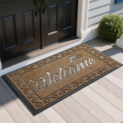 Heavy Duty Welcome Mat for Indoor & Outdoor Use