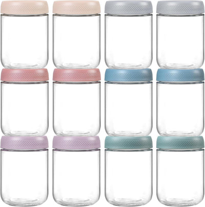 Glass Oats Containers – 16oz, 6 Pack