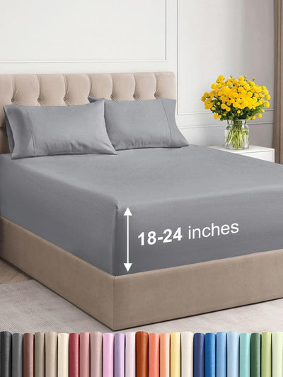 Premium 6-Piece King Sheet Set – Extra Deep Pockets, Cooling Comfort & Wrinkle-Free Softness