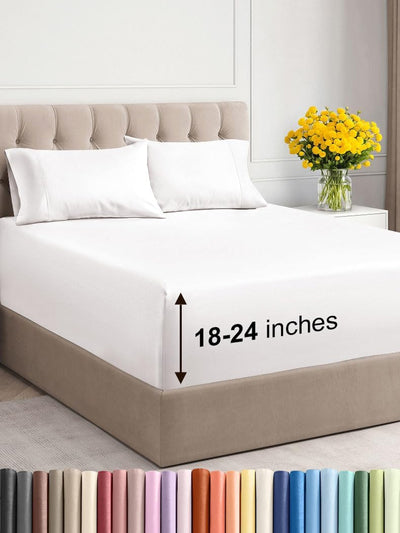 Premium 6-Piece King Sheet Set – Extra Deep Pockets, Cooling Comfort & Wrinkle-Free Softness