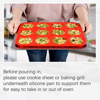 Silicone Muffin Pan – 12 Cup