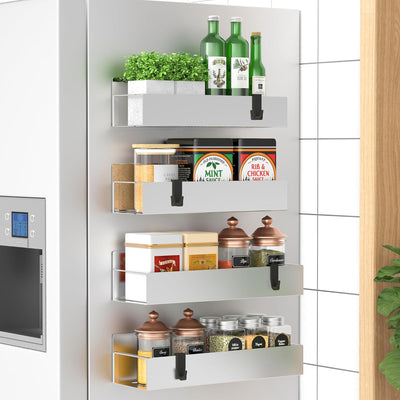 Refined Magnetic Spice Racks — Instant Order, Lasting Style
