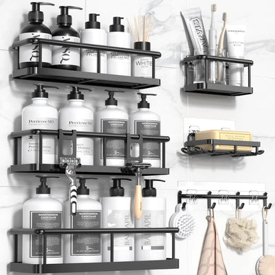 Rustproof Shower Caddy Set – 6 Pack