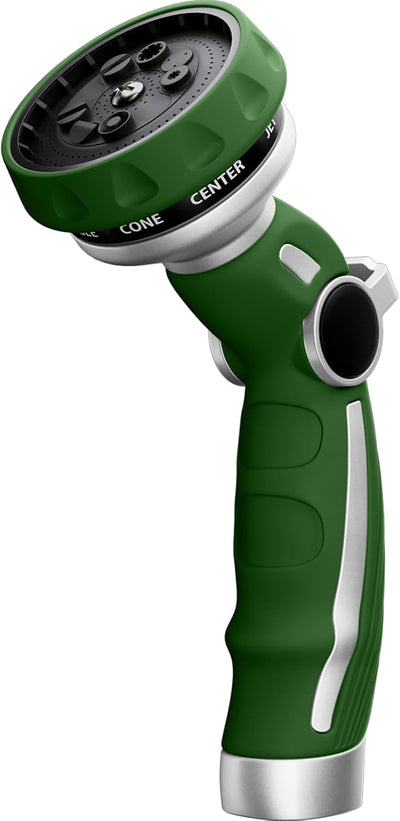 Heavy Duty Metal Hose Nozzle with 9 Spray Patterns