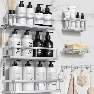 Rustproof Shower Caddy Set – 6 Pack