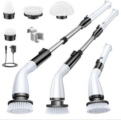 Electric Spin Scrubber with Dual Speed & 6 Heads