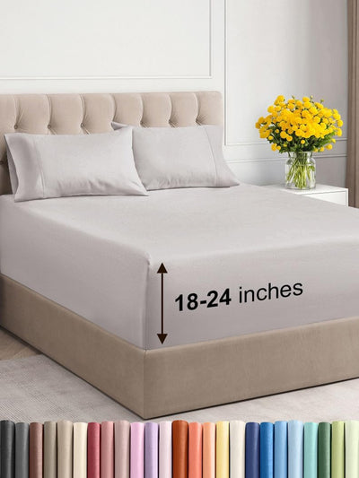 Premium 6-Piece King Sheet Set – Extra Deep Pockets, Cooling Comfort & Wrinkle-Free Softness