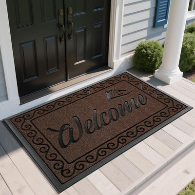 Heavy Duty Welcome Mat for Indoor & Outdoor Use