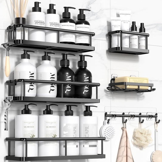 Rustproof Shower Caddy Set – 6 Pack