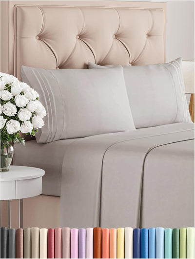 Premium Full Size 4-Piece Sheet Set – Ultra-Soft, Cooling & Wrinkle-Free Bedding with Deep Pockets