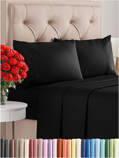 Premium Full Size 4-Piece Sheet Set – Ultra-Soft, Cooling & Wrinkle-Free Bedding with Deep Pockets