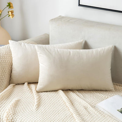 2 Premium Velvet Pillow Covers – Soft & Stylish Cushion Cases for Sofa, Bed & Car