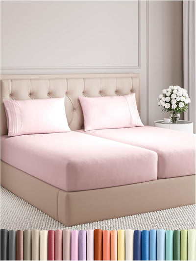 Premium Full Size 4-Piece Sheet Set – Ultra-Soft, Cooling & Wrinkle-Free Bedding with Deep Pockets