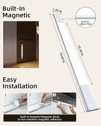 Rechargeable Motion Sensor Cabinet Light, 76 LEDs