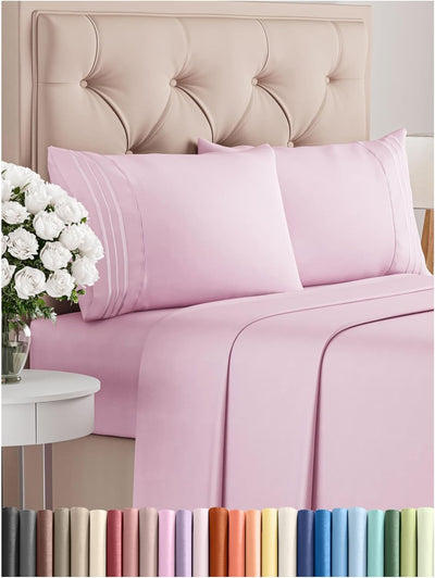 Premium Full Size 4-Piece Sheet Set – Ultra-Soft, Cooling & Wrinkle-Free Bedding with Deep Pockets