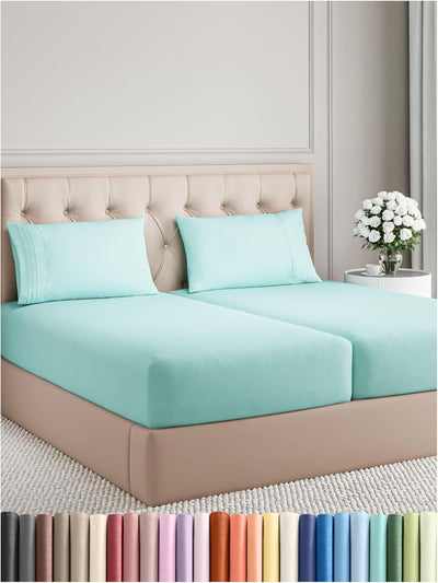 Premium Full Size 4-Piece Sheet Set – Ultra-Soft, Cooling & Wrinkle-Free Bedding with Deep Pockets