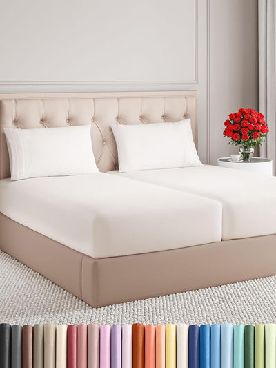 Premium Full Size 4-Piece Sheet Set – Ultra-Soft, Cooling & Wrinkle-Free Bedding with Deep Pockets