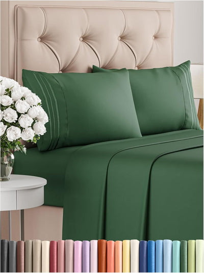 Premium Full Size 4-Piece Sheet Set – Ultra-Soft, Cooling & Wrinkle-Free Bedding with Deep Pockets