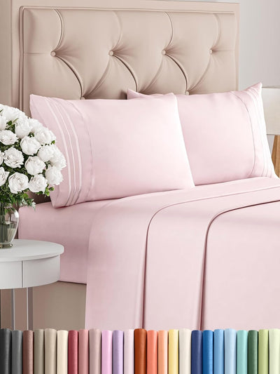 Premium Full Size 4-Piece Sheet Set – Ultra-Soft, Cooling & Wrinkle-Free Bedding with Deep Pockets