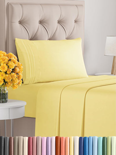 Premium Full Size 4-Piece Sheet Set – Ultra-Soft, Cooling & Wrinkle-Free Bedding with Deep Pockets