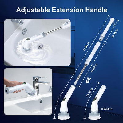 Electric Spin Scrubber with Dual Speed & 6 Heads