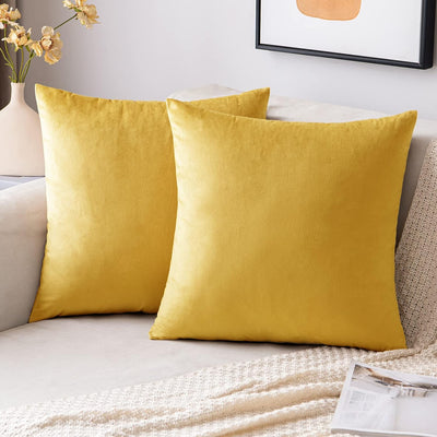 2 Premium Velvet Pillow Covers – Soft & Stylish Cushion Cases for Sofa, Bed & Car