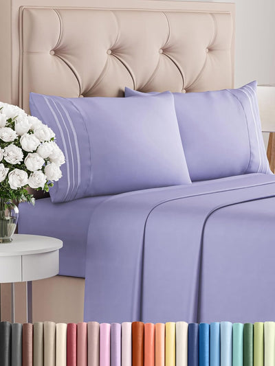 Premium Full Size 4-Piece Sheet Set – Ultra-Soft, Cooling & Wrinkle-Free Bedding with Deep Pockets