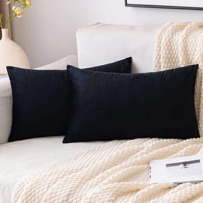 2 Premium Velvet Pillow Covers – Soft & Stylish Cushion Cases for Sofa, Bed & Car