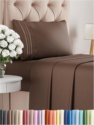 Premium Full Size 4-Piece Sheet Set – Ultra-Soft, Cooling & Wrinkle-Free Bedding with Deep Pockets
