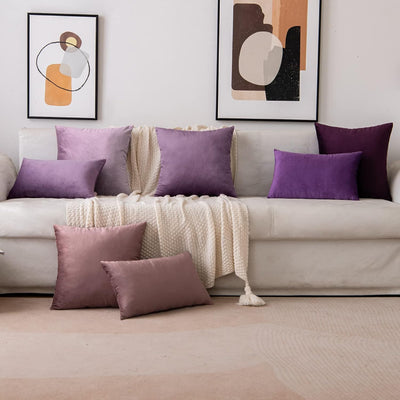 2 Premium Velvet Pillow Covers – Soft & Stylish Cushion Cases for Sofa, Bed & Car
