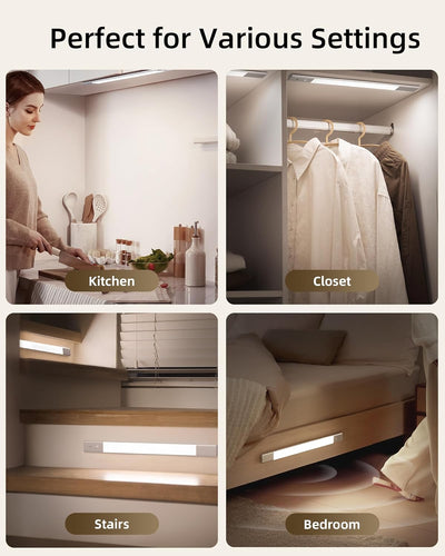 Rechargeable Motion Sensor Cabinet Light, 76 LEDs