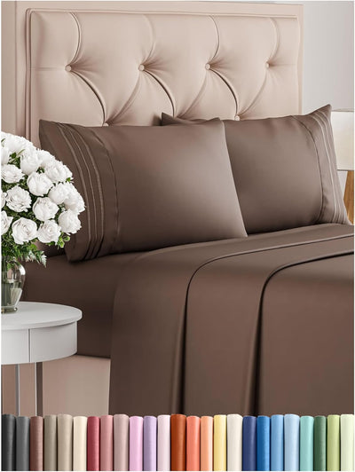 Premium Full Size 4-Piece Sheet Set – Ultra-Soft, Cooling & Wrinkle-Free Bedding with Deep Pockets