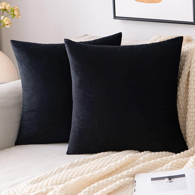 2 Premium Velvet Pillow Covers – Soft & Stylish Cushion Cases for Sofa, Bed & Car