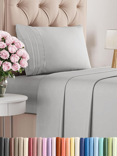 Premium Full Size 4-Piece Sheet Set – Ultra-Soft, Cooling & Wrinkle-Free Bedding with Deep Pockets
