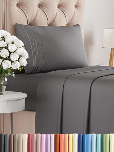 Premium Full Size 4-Piece Sheet Set – Ultra-Soft, Cooling & Wrinkle-Free Bedding with Deep Pockets