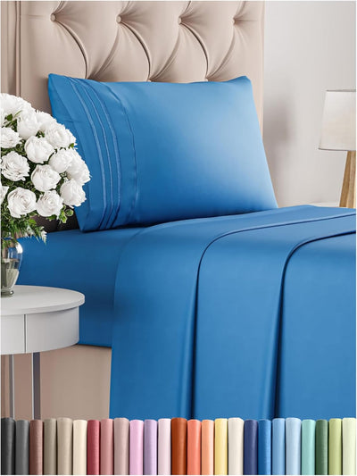 Premium Full Size 4-Piece Sheet Set – Ultra-Soft, Cooling & Wrinkle-Free Bedding with Deep Pockets