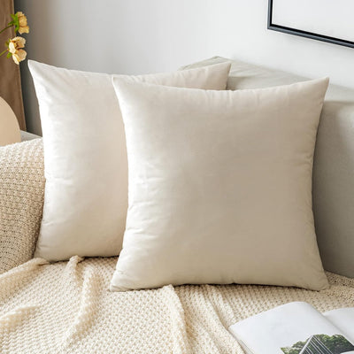 2 Premium Velvet Pillow Covers – Soft & Stylish Cushion Cases for Sofa, Bed & Car