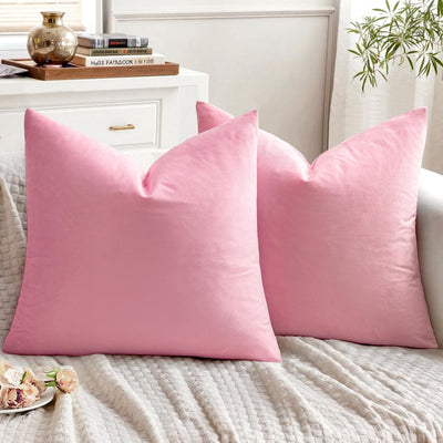 2 Premium Velvet Pillow Covers – Soft & Stylish Cushion Cases for Sofa, Bed & Car