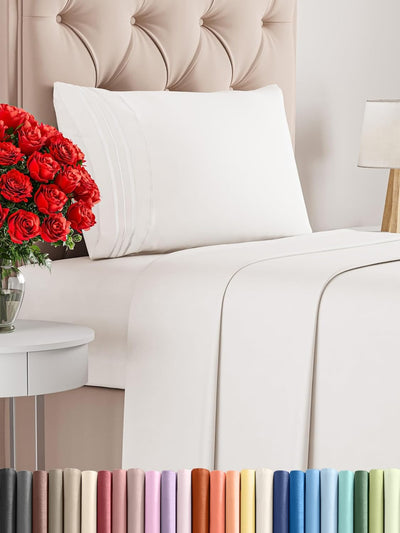 Premium Full Size 4-Piece Sheet Set – Ultra-Soft, Cooling & Wrinkle-Free Bedding with Deep Pockets