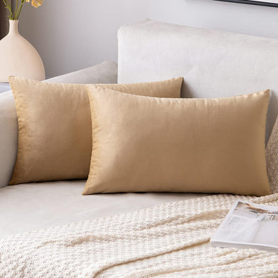 2 Premium Velvet Pillow Covers – Soft & Stylish Cushion Cases for Sofa, Bed & Car