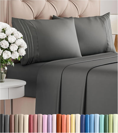 Premium Full Size 4-Piece Sheet Set – Ultra-Soft, Cooling & Wrinkle-Free Bedding with Deep Pockets