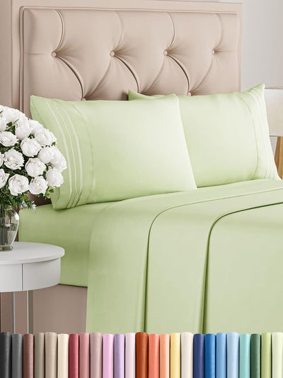 Premium Full Size 4-Piece Sheet Set – Ultra-Soft, Cooling & Wrinkle-Free Bedding with Deep Pockets