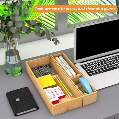 Bamboo Vanity Tray Organizer