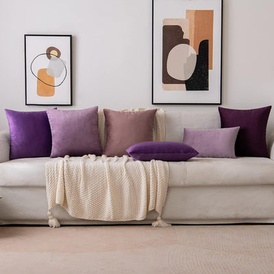 2 Premium Velvet Pillow Covers – Soft & Stylish Cushion Cases for Sofa, Bed & Car