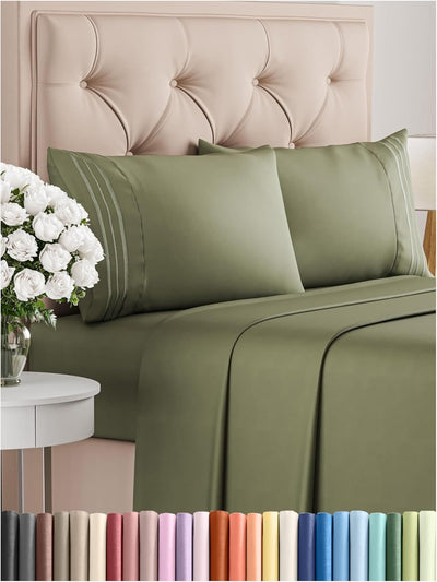 Premium Full Size 4-Piece Sheet Set – Ultra-Soft, Cooling & Wrinkle-Free Bedding with Deep Pockets