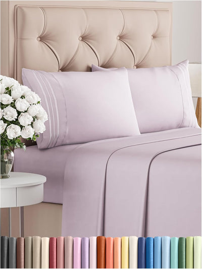 Premium Full Size 4-Piece Sheet Set – Ultra-Soft, Cooling & Wrinkle-Free Bedding with Deep Pockets